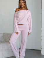 White Fox Can't Find The Words Knit Pants Pink