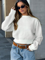 White Fox Can't Help Falling Knit Sweater White