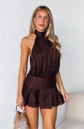 White Fox Captivate My Focus Mini Dress Chocolate