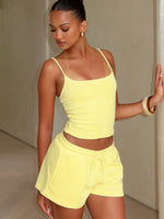 White Fox Causing Commotion Terry Singlet Lemon