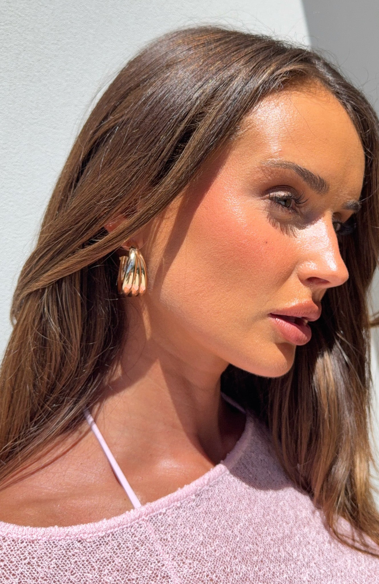 White Fox Cerese Earrings Gold