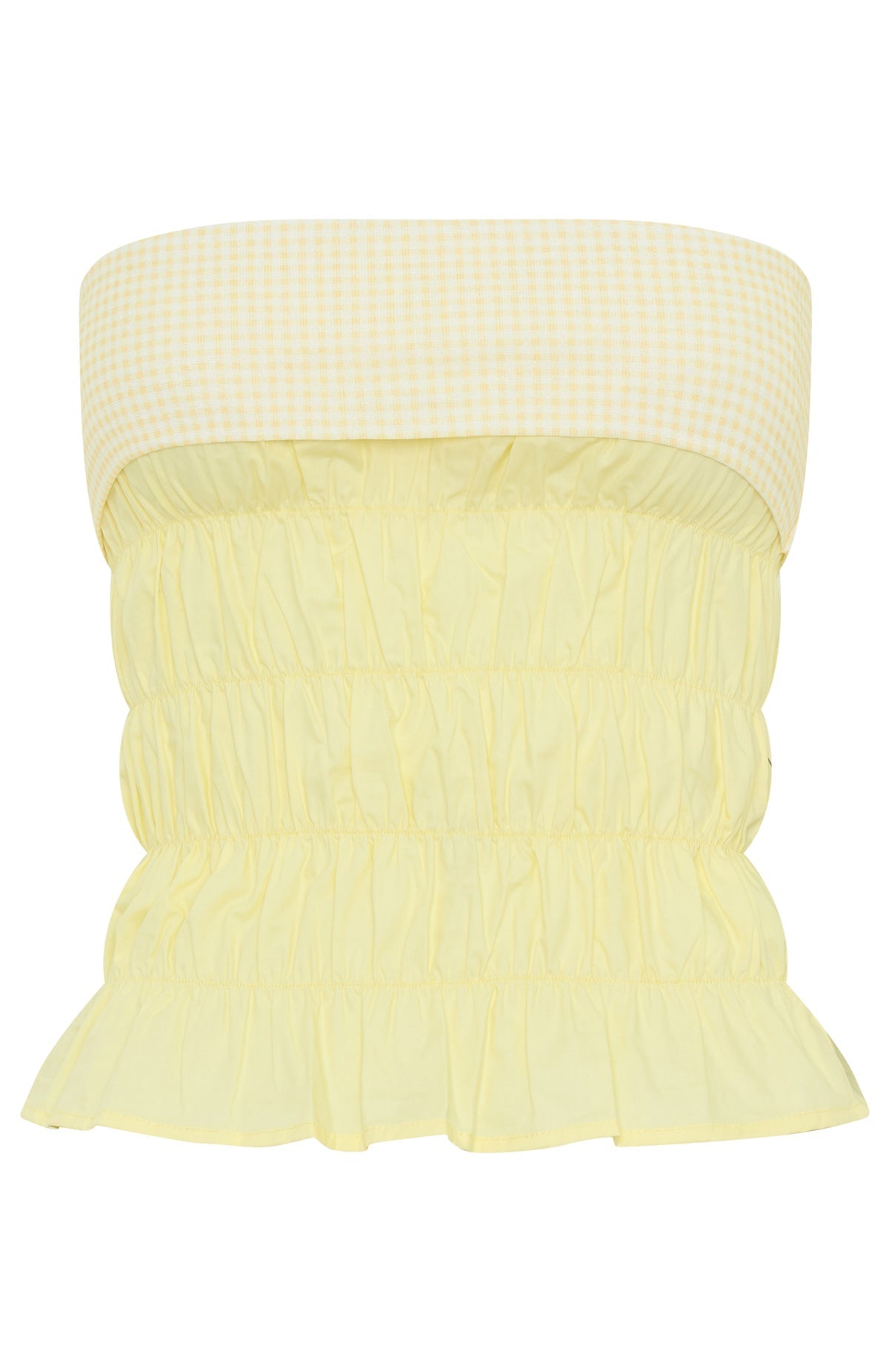 White Fox Changed Your Mind Strapless Top Lemon