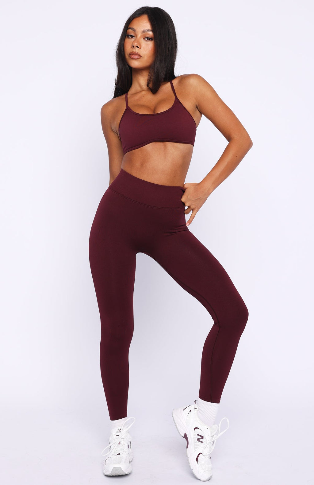 White Fox Charge Seamless Leggings Merlot