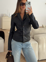 White Fox Classic Babe PU Jacket Black