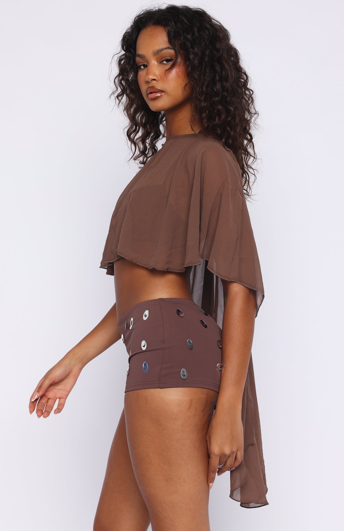 White Fox Cloudline Poncho Top Toasted Coconut
