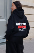 White Fox Club 14 Cassie Boxy Hoodie Black