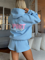 White Fox Club 14 Peyton Oversized Hoodie Blue