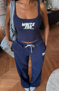 White Fox Club 14 Allie Singlet Top Navy