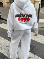 White Fox Club 14 Cassie Boxy Hoodie Grey Marle