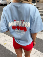 White Fox Club 14 Cassie Oversized Tee Blue