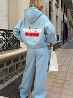 White Fox Club 14 Cassie Wide Leg Sweatpants Blue