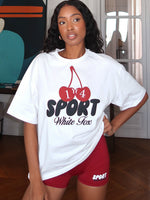 White Fox Club 14 Peyton Oversized Tee White