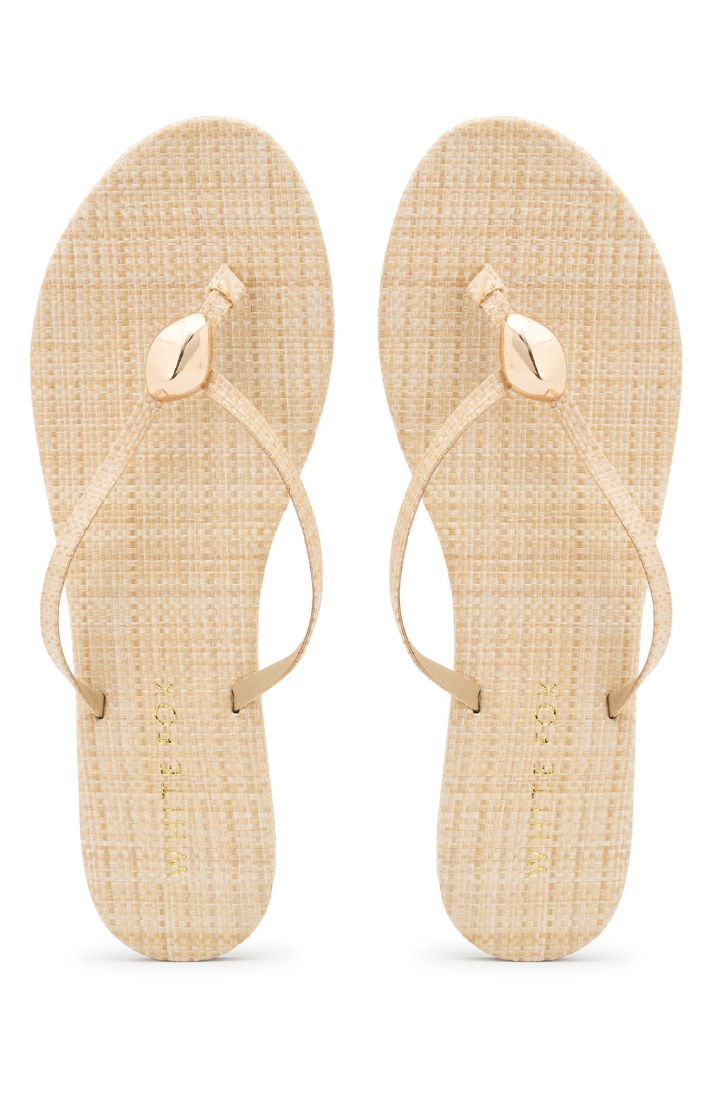 White Fox Colt Thong Sandals Natural