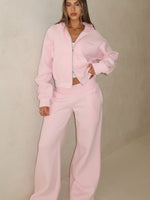 White Fox Come A Long Way Wide Leg Sweatpants Pink