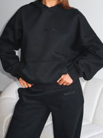 White Fox Come A Long Way Oversized Hoodie Black