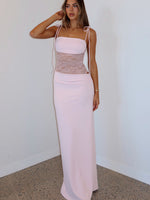 White Fox Compliment Me Maxi Dress Baby Pink