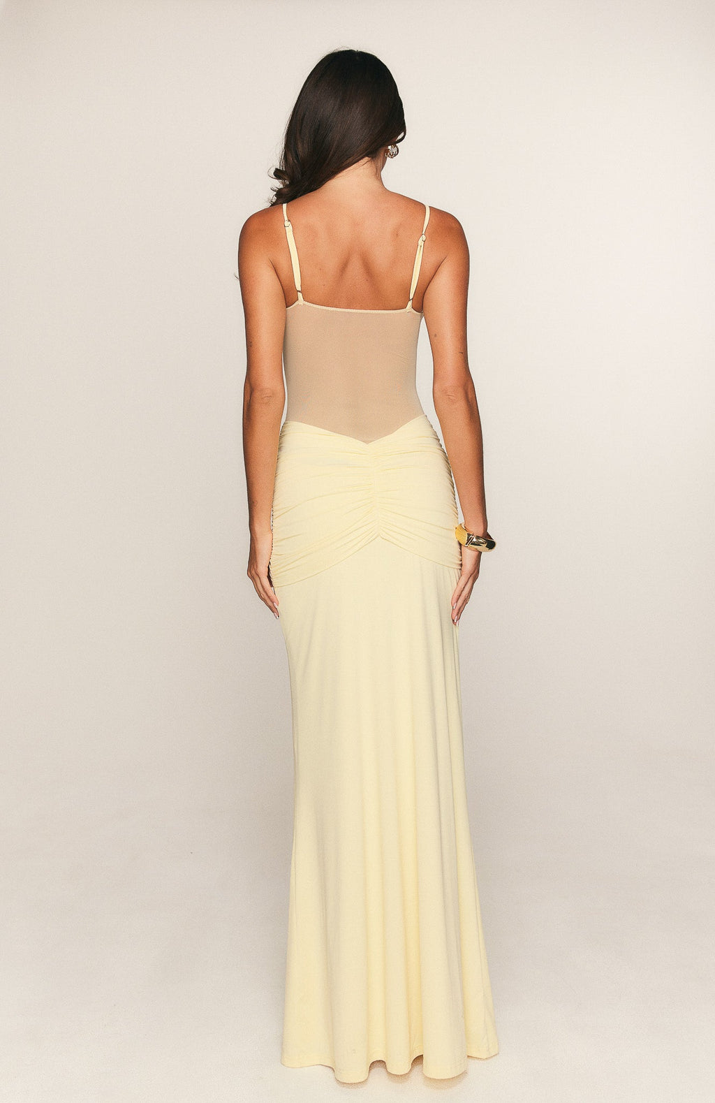White Fox Confetti Skies Maxi Dress Lemon