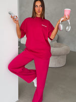 White Fox Core Classic Oversized Tee Berry