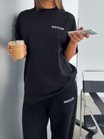 White Fox Core Classic Oversized Tee Black