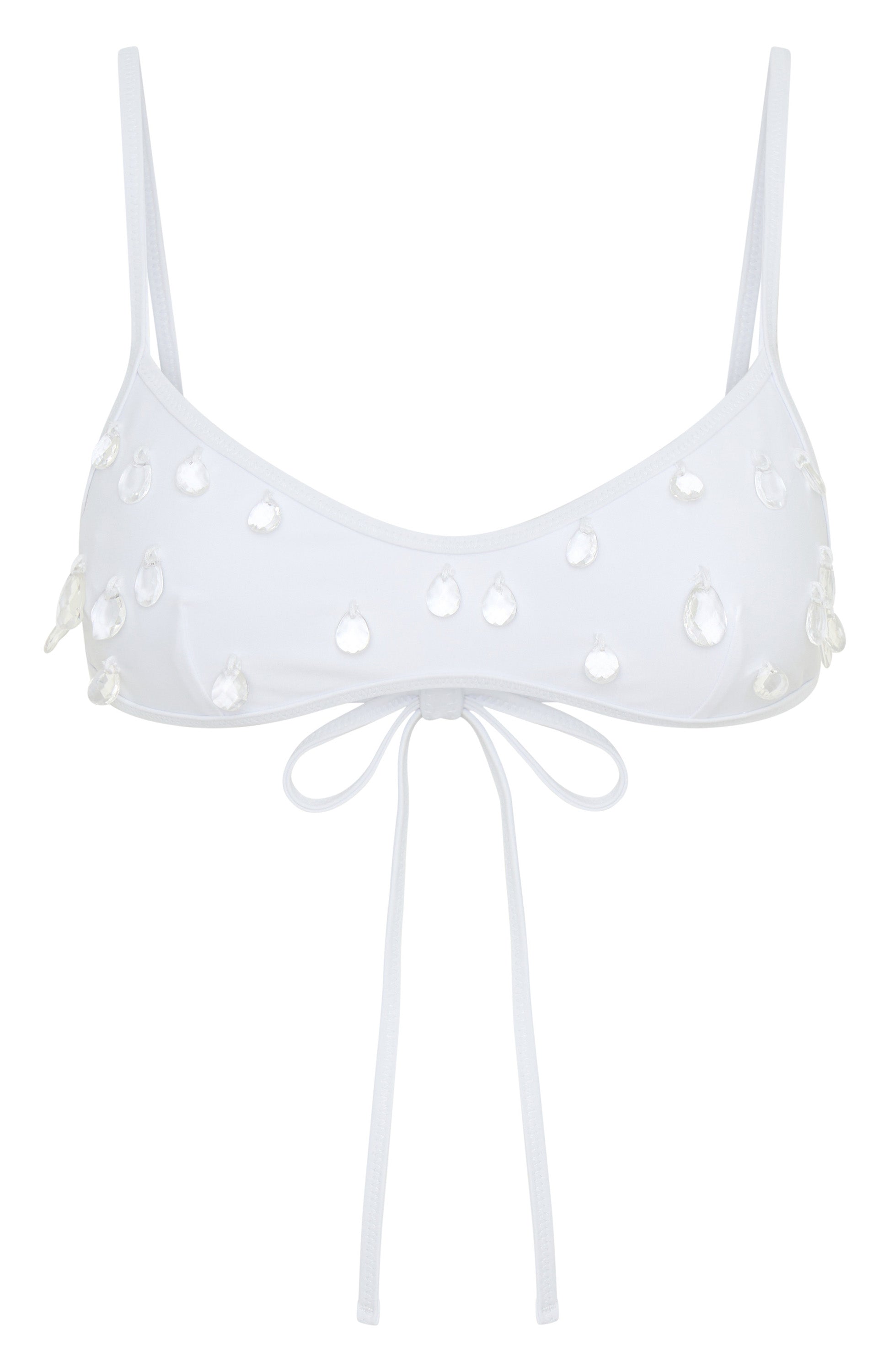 White Fox Crystal Coast Bikini Top White