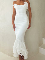 White Fox Dancing Petals Maxi Dress Off White