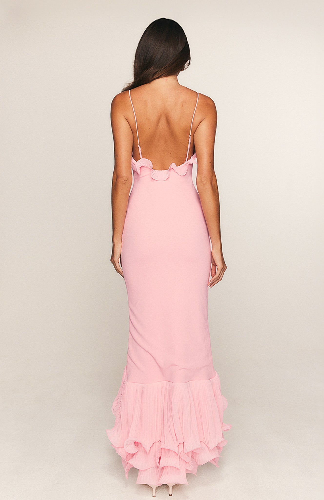 White Fox Dancing Petals Maxi Dress Pink