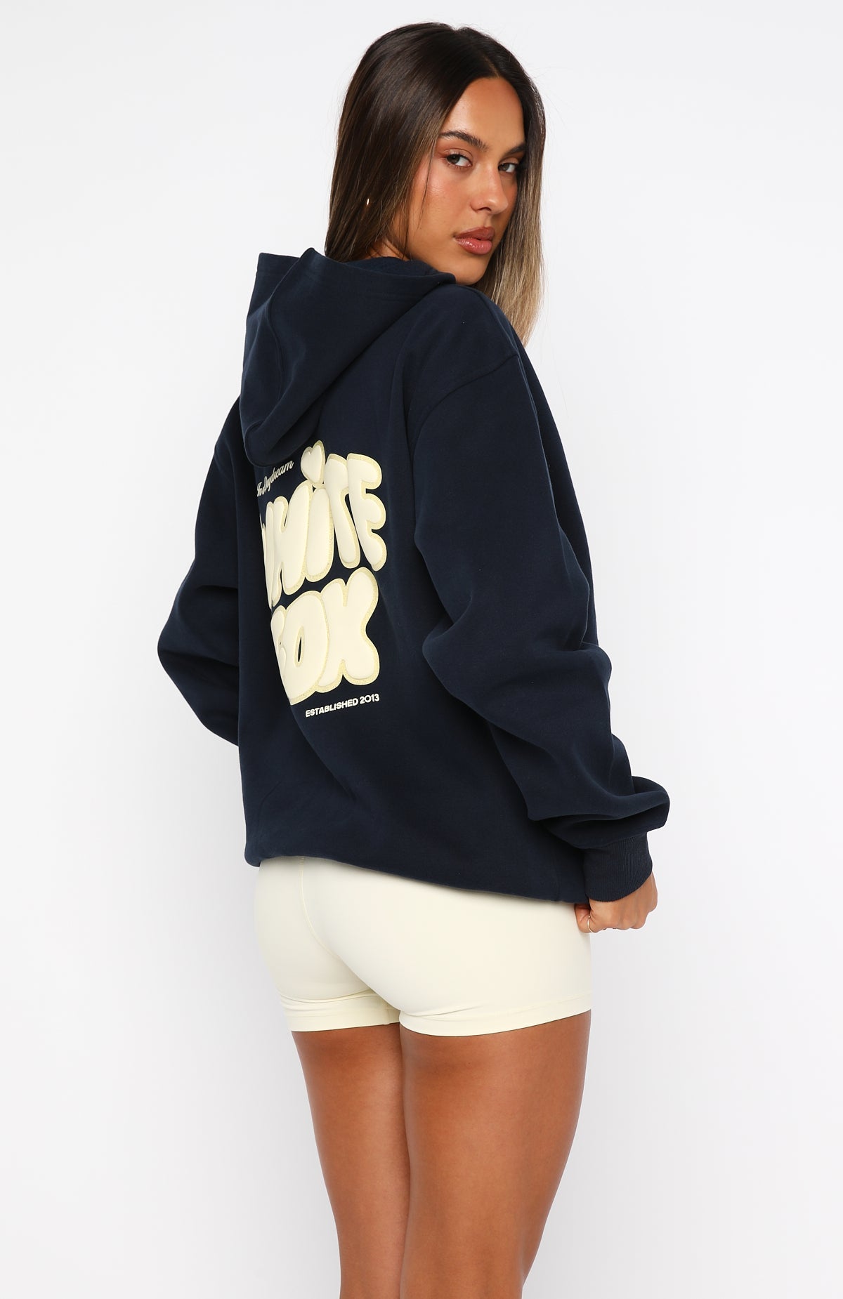 White Fox Daydreamers Angelina Oversized Hoodie Navy
