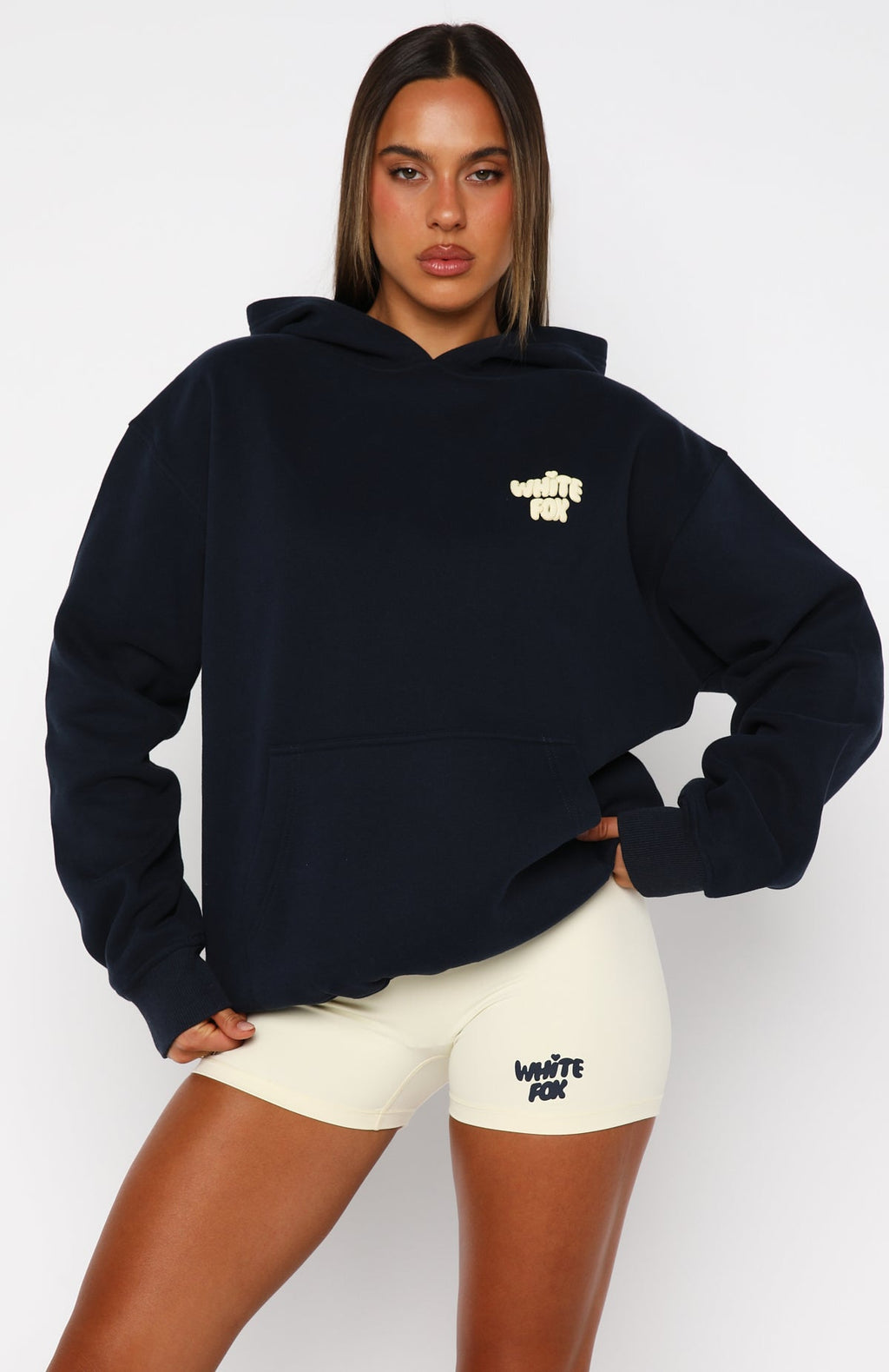 White Fox Daydreamers Angelina Oversized Hoodie Navy