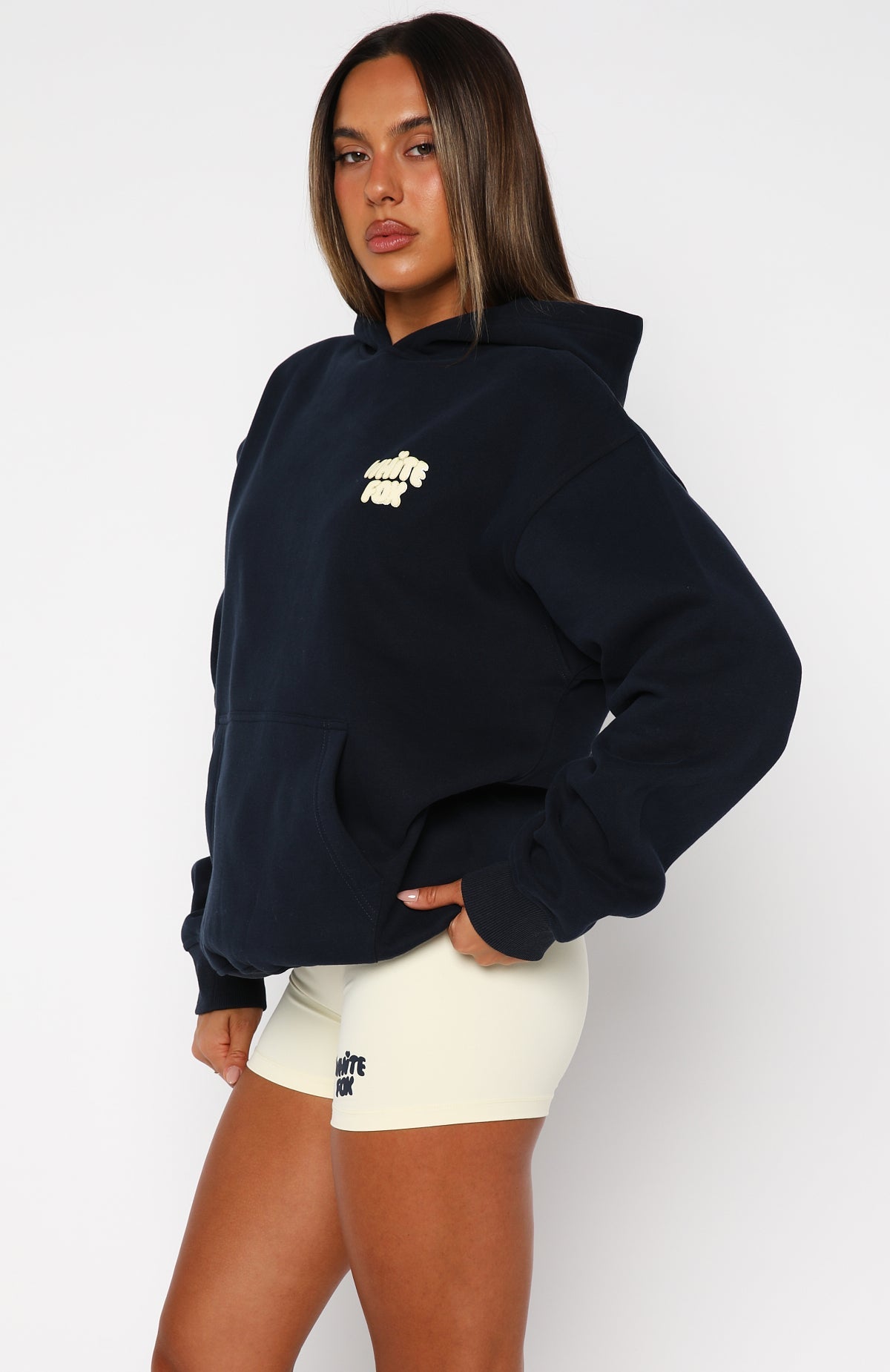 White Fox Daydreamers Angelina Oversized Hoodie Navy