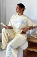 White Fox Daydreamers Madeline Oversized Tee Lemon