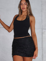 White Fox Do What I'm Told Mini Skirt Black