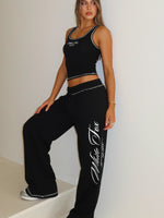White Fox Don't Need Anyone Track Pants Black