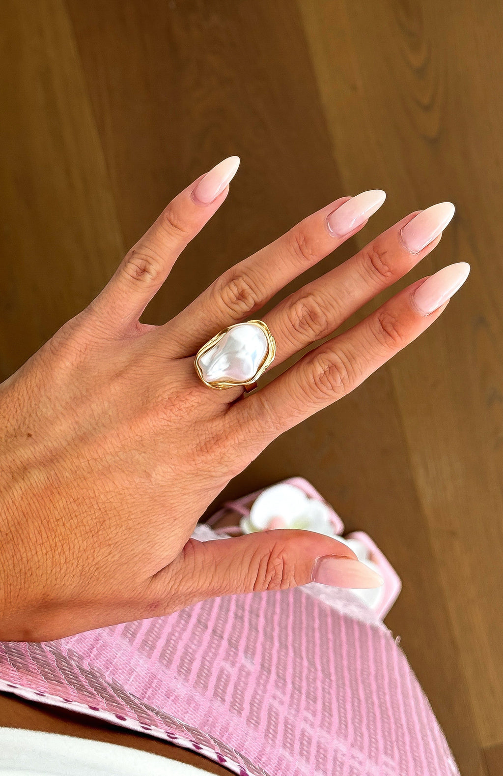 White Fox Electra Ring Gold