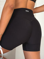 White Fox Endurance Scrunch High Waisted Shorts Black