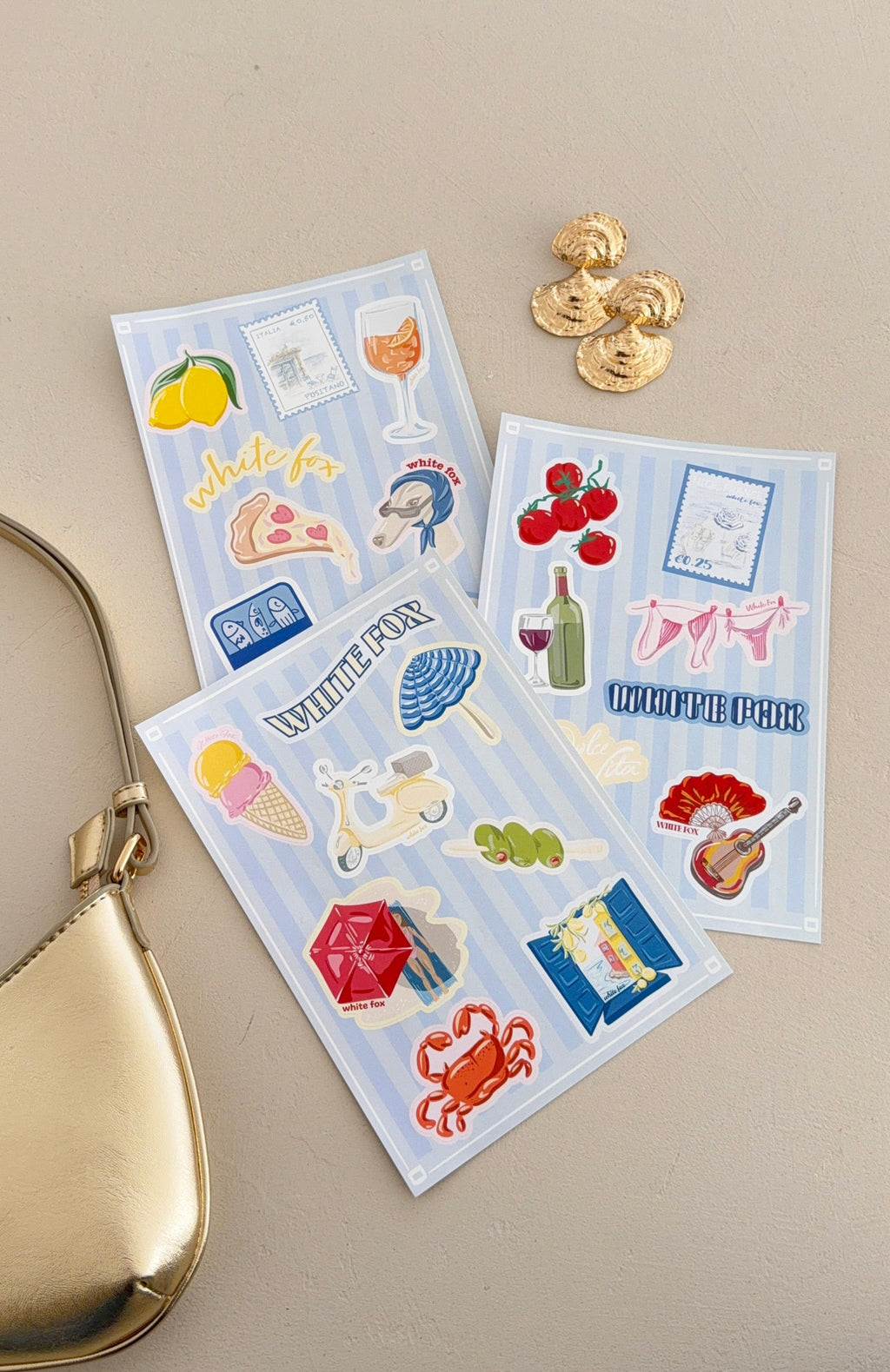 White Fox Euro Summer Sticker Pack Mixed