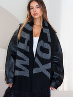 White Fox Falsetto Scarf Black