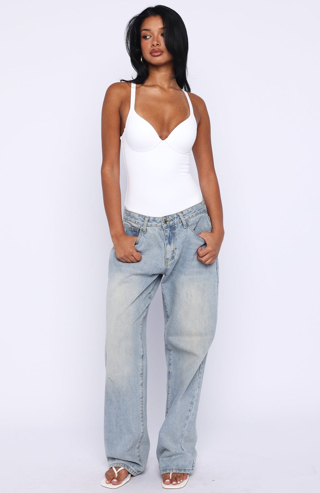 White Fox Feel Your Love Bodysuit White