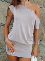 White Fox Following My Instincts Mini Dress Champagne