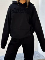 White Fox From The Archives Lexi Oversized Hoodie Black