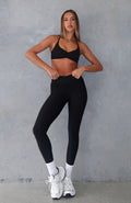 White Fox Propel High Waisted Leggings Black
