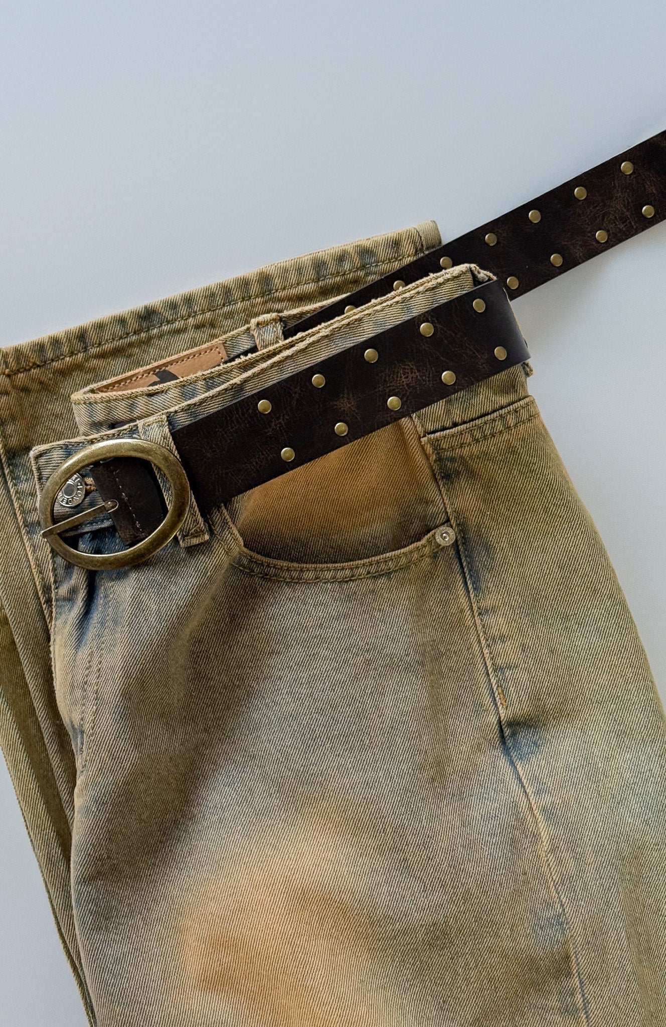 White Fox Gelina Belt Vintage Gold/Black