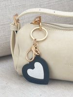 White Fox Haven Keychain Black