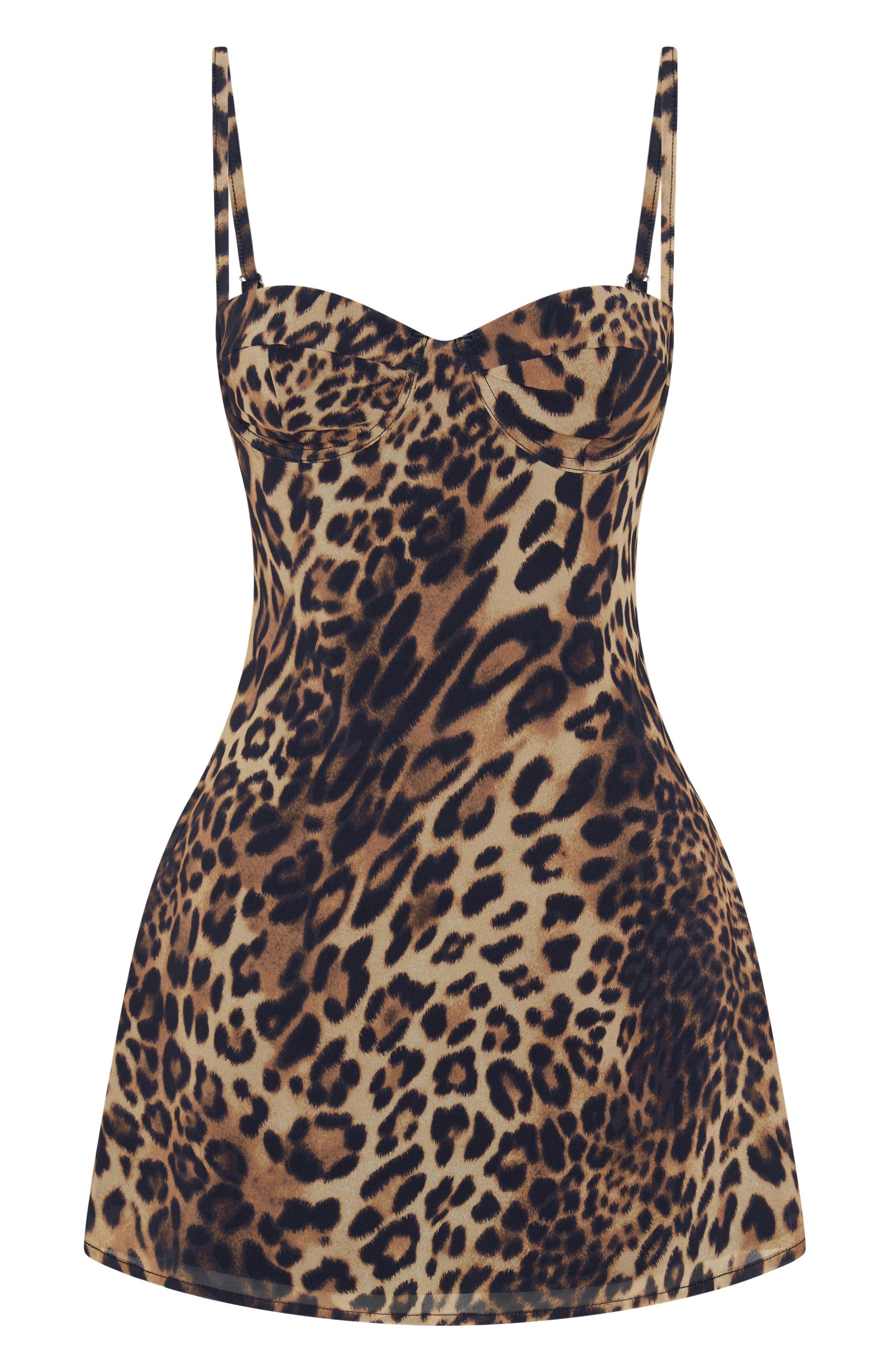 White Fox In The Back Of My Mind Mini Dress Leopard
