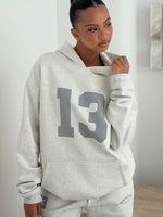 White Fox It's Your Chance Oversized Hoodie Grey Marle
