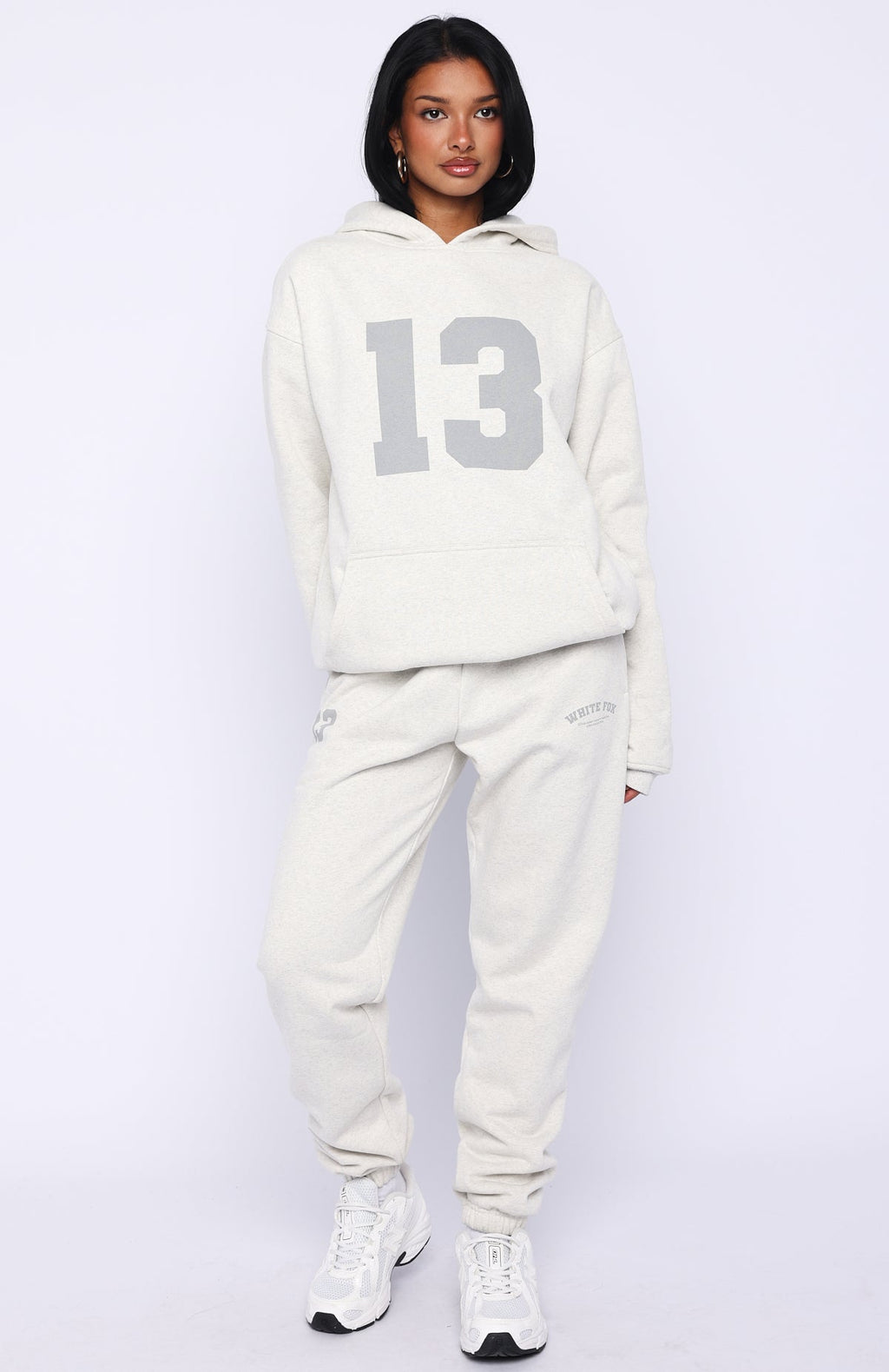 White Fox It's Your Chance Oversized Hoodie Grey Marle