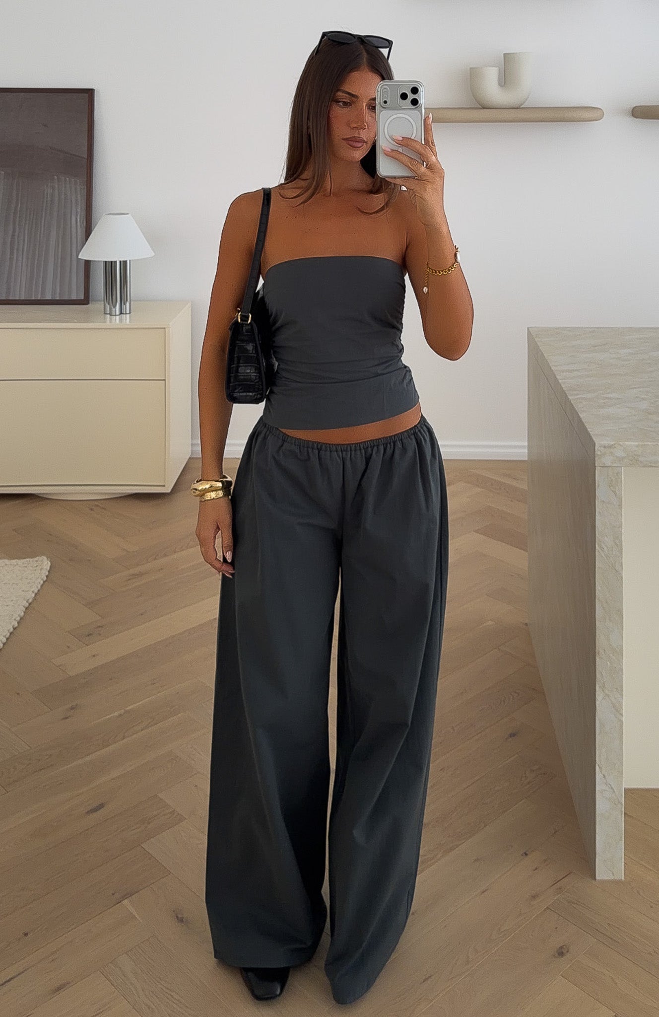 White Fox Just Like This Pants Slate