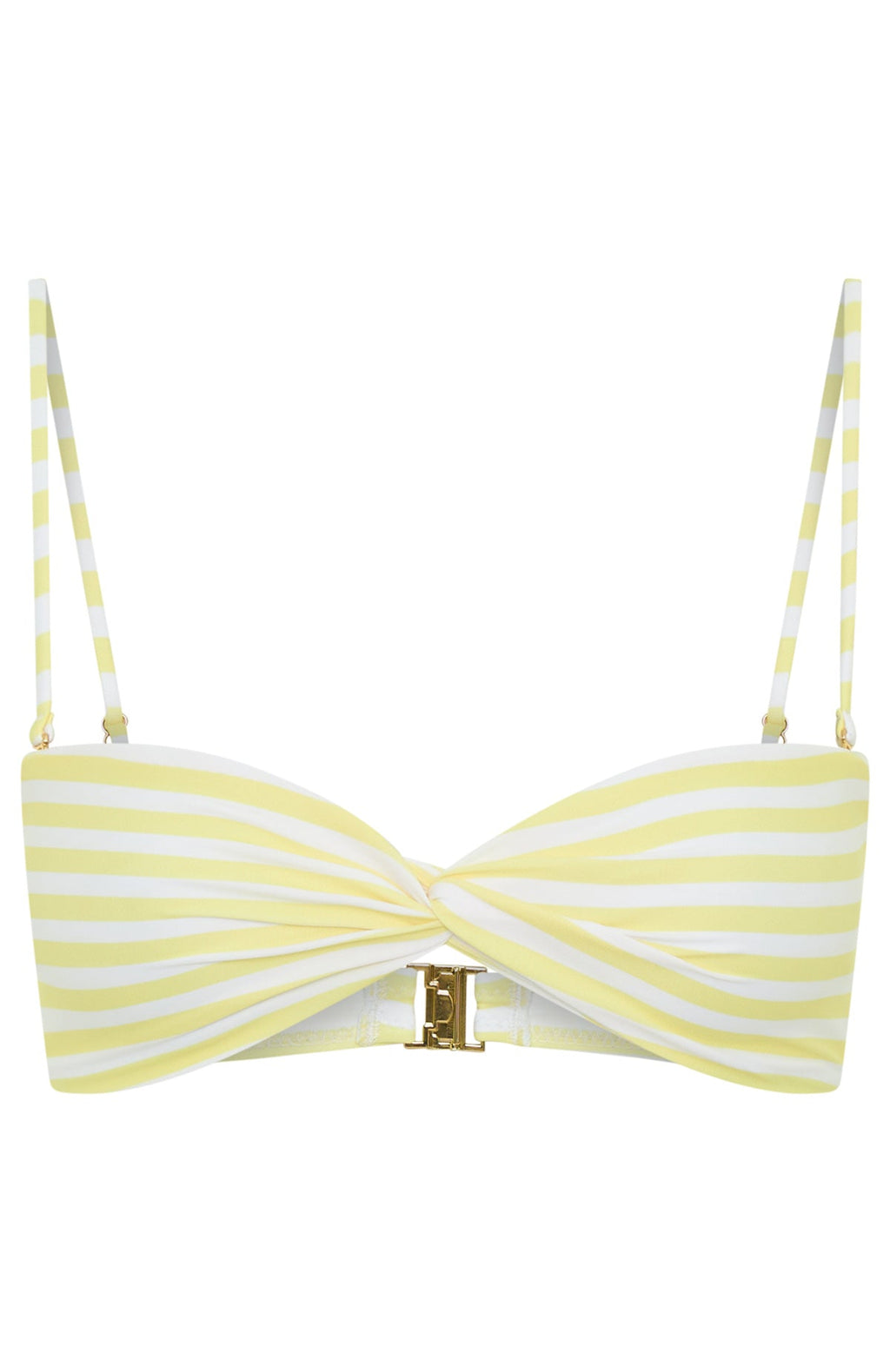 White Fox Kaya Bikini Top Lemoncello Stripe