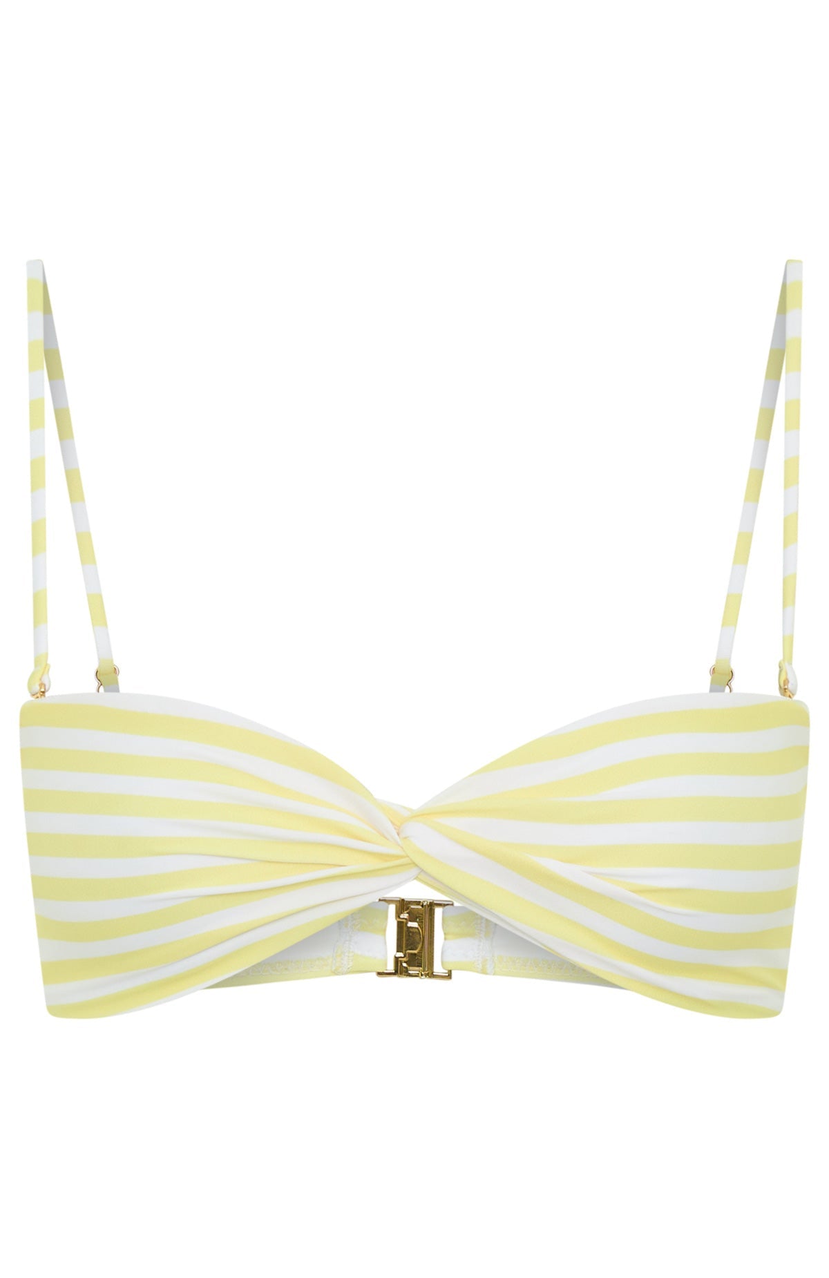 White Fox Kaya Bikini Top Lemoncello Stripe
