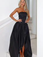 White Fox Keep My Promise Strapless Maxi Dress Black