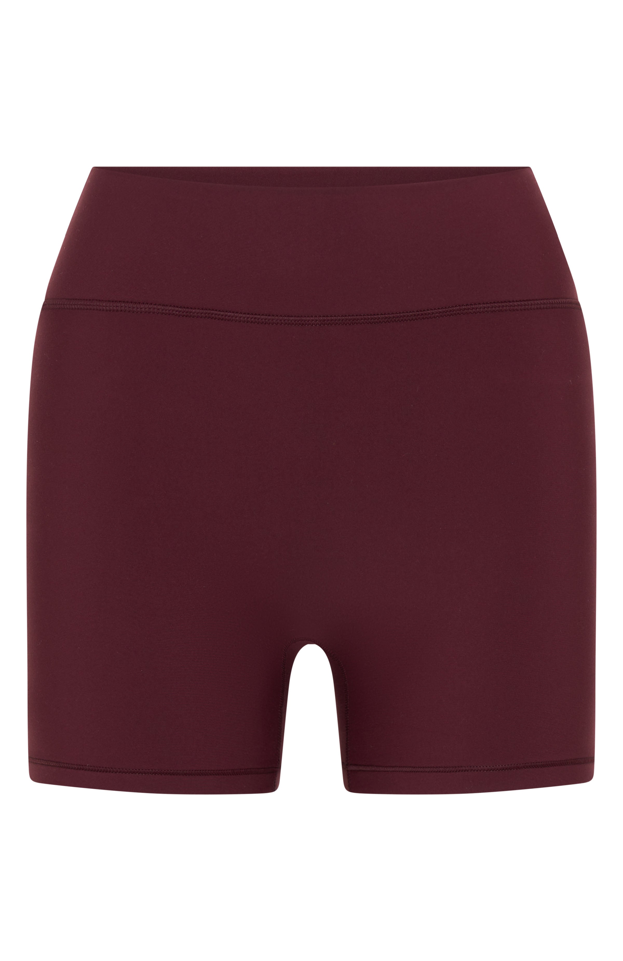 White Fox Keep Up High Waisted Shorts 4" Merlot